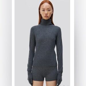 Simkhai - Dita Gloved Turtleneck (turtleneck + gloves) - Charcoal - Size S